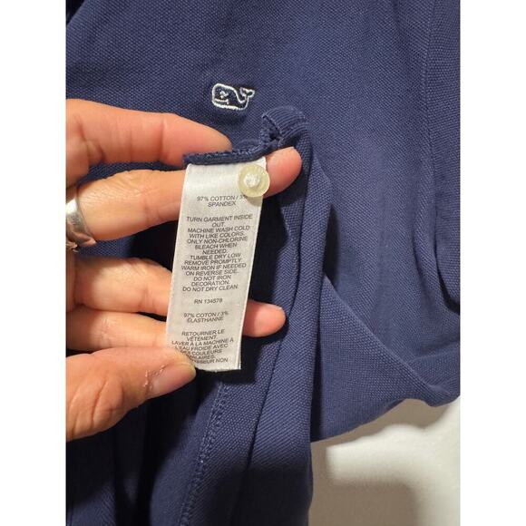 Girls' Navy Heritage Pique Polo - Picture 5 of 5